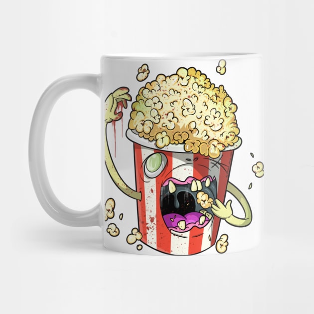 Cute Zombie Horror Movie Classic Popcorn by Trendy Black Sheep